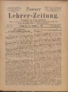 Posener Lehrer-Zeitung : Organ des Posener Provinzial-Lehrervereins, des Pestalozzi-Vereins f&uuml;r die Provinz Posen und des Wirtschaftsverbandes des Posener Lehrervereins. R. 6. 1897, nr 45