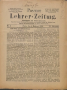 Posener Lehrer-Zeitung : Organ des Posener Provinzial-Lehrervereins, des Pestalozzi-Vereins f&uuml;r die Provinz Posen und des Wirtschaftsverbandes des Posener Lehrervereins. R. 9. 1900, nr 5