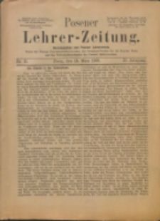 Posener Lehrer-Zeitung : Organ des Posener Provinzial-Lehrervereins, des Pestalozzi-Vereins f&uuml;r die Provinz Posen und des Wirtschaftsverbandes des Posener Lehrervereins. R. 9. 1900, nr 11