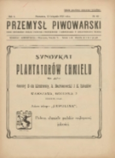 Przemysł Piwowarski : organ Centr. Związku Przemysłu Piwowarskiego i Słodowniczego w Rzeczypospolit. Polskiej 1926.11.13 R.4 Nr46