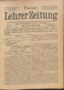 Posener Lehrer-Zeitung : Organ des Posener Provinzial-Lehrervereins, des Pestalozzi-Vereins f&uuml;r die Provinz Posen und des Wirtschaftsverbandes des Posener Lehrervereins. R. 5. 1896, nr. 1