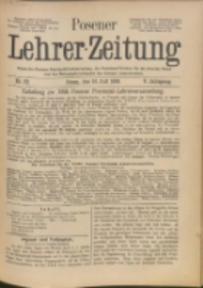 Posener Lehrer-Zeitung : Organ des Posener Provinzial-Lehrervereins, des Pestalozzi-Vereins f&uuml;r die Provinz Posen und des Wirtschaftsverbandes des Posener Lehrervereins. R. 5. 1896, nr 29
