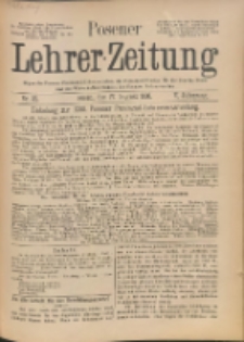 Posener Lehrer-Zeitung : Organ des Posener Provinzial-Lehrervereins, des Pestalozzi-Vereins f&uuml;r die Provinz Posen und des Wirtschaftsverbandes des Posener Lehrervereins. R. 5. 1896, nr 35