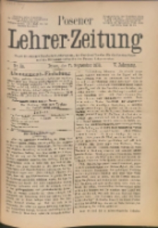 Posener Lehrer-Zeitung : Organ des Posener Provinzial-Lehrervereins, des Pestalozzi-Vereins f&uuml;r die Provinz Posen und des Wirtschaftsverbandes des Posener Lehrervereins. R. 5. 1896, nr 38