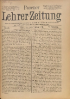 Posener Lehrer-Zeitung : Organ des Posener Provinzial-Lehrervereins, des Pestalozzi-Vereins f&uuml;r die Provinz Posen und des Wirtschaftsverbandes des Posener Lehrervereins. R. 5. 1896, nr 47