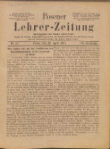 Posener Lehrer-Zeitung : Organ des Posener Provinzial-Lehrervereins, des Pestalozzi-Vereins f&uuml;r die Provinz Posen und des Wirtschaftsverbandes des Posener Lehrervereins. R. 6. 1897, nr 17