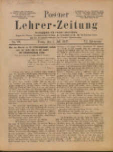 Posener Lehrer-Zeitung : Organ des Posener Provinzial-Lehrervereins, des Pestalozzi-Vereins f&uuml;r die Provinz Posen und des Wirtschaftsverbandes des Posener Lehrervereins. R. 6. 1897, nr 26