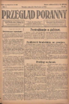 Przegląd Poranny: pismo niezależne i bezpartyjne 1922.03.09 R.2 Nr62