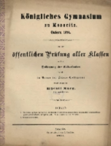 Zur öffentlichen Prüfung ... ladet ... im Namen des Lehrer-Collegiums ...
