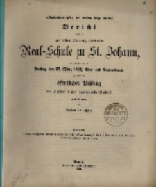 Bericht über die [...] St. Johannis-Schule, [...]