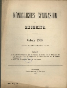 Königliches Gymnasium zu Meseritz : Ostern ...