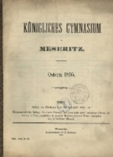 Königliches Gymnasium zu Meseritz : Ostern ...