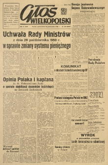 Głos Wielkopolski. 1950.10.30 R.6 nr299 Wyd.ABC