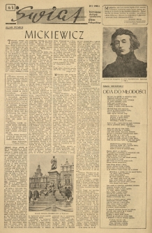 Świat. Ilustrowany dodatek tygodniowy Głosu Wielkopolskiego. 1950.01.29 R.5 nr4