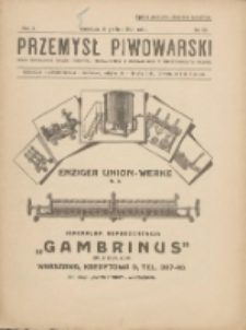 Przemysł Piwowarski : organ Centr. Związku Przemysłu Piwowarskiego i Słodowniczego w Rzeczypospolit. Polskiej 1926.12.11 R.4 Nr50