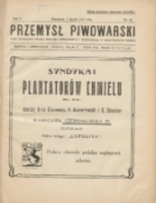 Przemysł Piwowarski : organ Centr. Związku Przemysłu Piwowarskiego i Słodowniczego w Rzeczypospolit. Polskiej 1927.03.05 R.5 Nr10