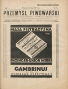 Przemysł Piwowarski : organ Centr. Związku Przemysłu Piwowarskiego i Słodowniczego w Rzeczypospolit. Polskiej 1927.05.07 R.5 Nr19