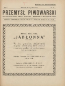 Przemysł Piwowarski : organ Centr. Związku Przemysłu Piwowarskiego i Słodowniczego w Rzeczypospolit. Polskiej 1927.05.14 R.5 Nr20