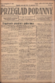 Przegląd Poranny: pismo niezależne i bezpartyjne 1922.06.22 R.2 Nr161