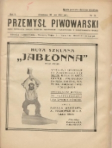 Przemysł Piwowarski : organ Centr. Związku Przemysłu Piwowarskiego i Słodowniczego w Rzeczypospolit. Polskiej 1927.07.30 R.5 Nr31