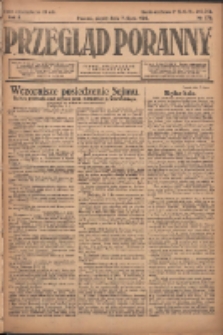 Przegląd Poranny: pismo niezależne i bezpartyjne 1922.07.07 R.2 Nr176