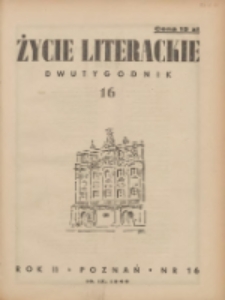Życie Literackie 1946.09.10 R.2 Nr16