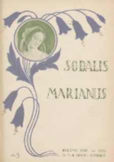 Sodalis Marianus : miesięcznik, organ sodalicyj polskich 1925.07/08 R.24 Nr7/8
