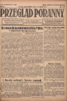 Przegląd Poranny: pismo niezależne i bezpartyjne 1922.09.04 R.2 Nr235