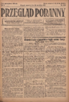 Przegląd Poranny: pismo niezależne i bezpartyjne 1922.09.19 R.2 Nr250