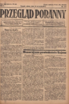 Przegląd Poranny: pismo niezależne i bezpartyjne 1922.09.23 R.2 Nr254