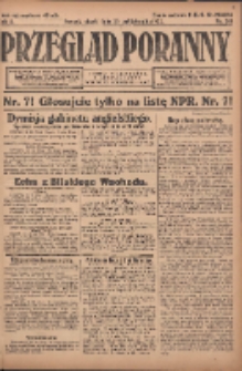 Przegląd Poranny: pismo niezależne i bezpartyjne 1922.10.20 R.2 Nr281