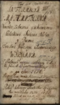 „Informacya matematyczna krótko zebrana ciekawemu Polakowi świata, nieba y ziemi trudne kwestye ułatwiaiąca, wypisana z różnych mieysc, osobliwie z xiążki Imci X. [Wojciecha] Bystrzonowskiego, teologa Soc. Jesu, przeze mnie Adama Nidzowskiego roku [...] 1766 [...]”