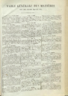 La Pologne annales contemporaines politiques, religieuses et littéraires des peuples de l'Europe orientale. R. 2. 1849, nr 33, spis treści