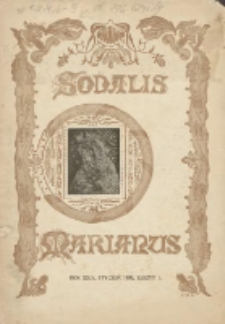 Sodalis Marianus : miesięcznik, organ sodalicyj polskich 1930.01 R.29 Nr1