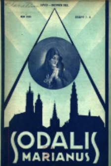 Sodalis Marianus : miesięcznik, organ sodalicyj polskich 1932.07/08 R.31 Nr7/8