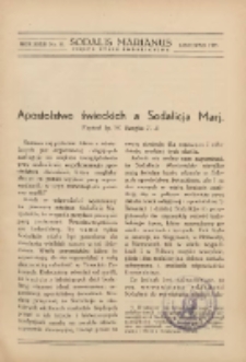 Sodalis Marianus : miesięcznik, organ sodalicyj polskich 1933.11 R.32 Nr11