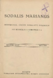 Sodalis Marianus : miesięcznik, organ sodalicyj polskich 1935.01 R.34 Nr1