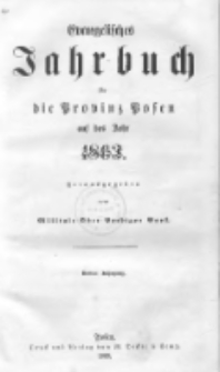 Evangelisches Jahrbuch für die Provinz Posen auf das Jahr 1863 Jg.3