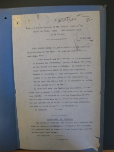 Notes of a Secret Meeting of the Council 15.12.1923