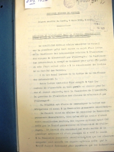 XXXIXème Session du Conseil. Séance secréte du 08.03.1926