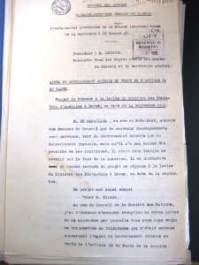 LXVème Session du Conseil. Procès - verbal provisoire de la séance secréte 24.09.1931