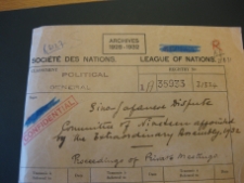 Societe des Nations. Assemblee extraordinaire. Différend sino - japonais. Comité spécial constitué en vertu de la résolution de l'Assemblée 11.03.1932 (Procès verbal provisoire de la première séance 16.03.1932)