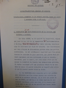 LXIXème Session du Conseil. Compte - rendu sommaire de la séance secréte 03.10.1932