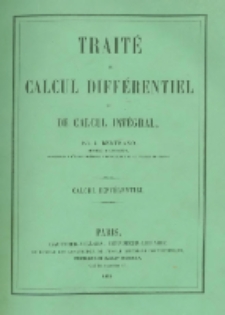 Traité de calcul différentiel et de calcul intégral