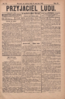 Przyjaciel Ludu : najstarsze i najtańsze pismo codzienne dla ludu polskiego 1905.06.17 R.45 Nr72