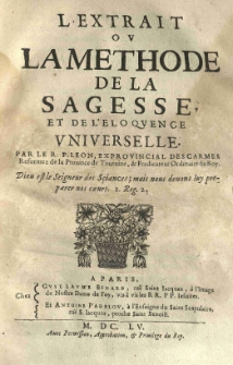 Le portrait de la sagesse universele avec l'idée generale des sciances; et leur plan representé en cent tables par le R.P. Fr. Leon [...]. P. 2
