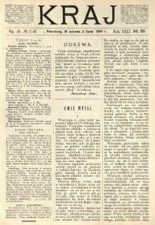 Kraj: pismo polityczno - literackie. 1904.06.18(07.01) R.23 No.25