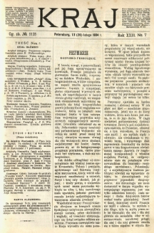 Kraj: pismo polityczno - literackie. 1904.02.13(26) R.23 No.7