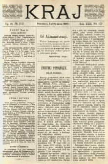 Kraj: pismo polityczno - literackie. 1904.03.05(18) R.23 No.10