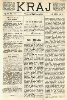 Kraj: pismo polityczno - literackie. 1904.03.12(25) R.23 No.11